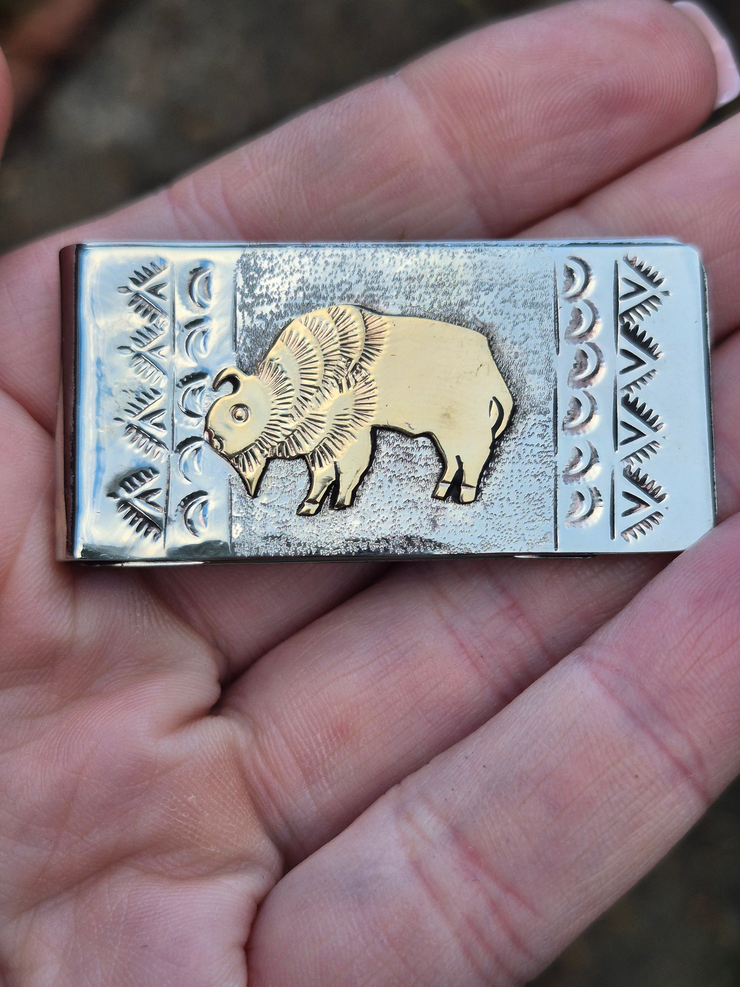 12k gold & sterling Money Clip