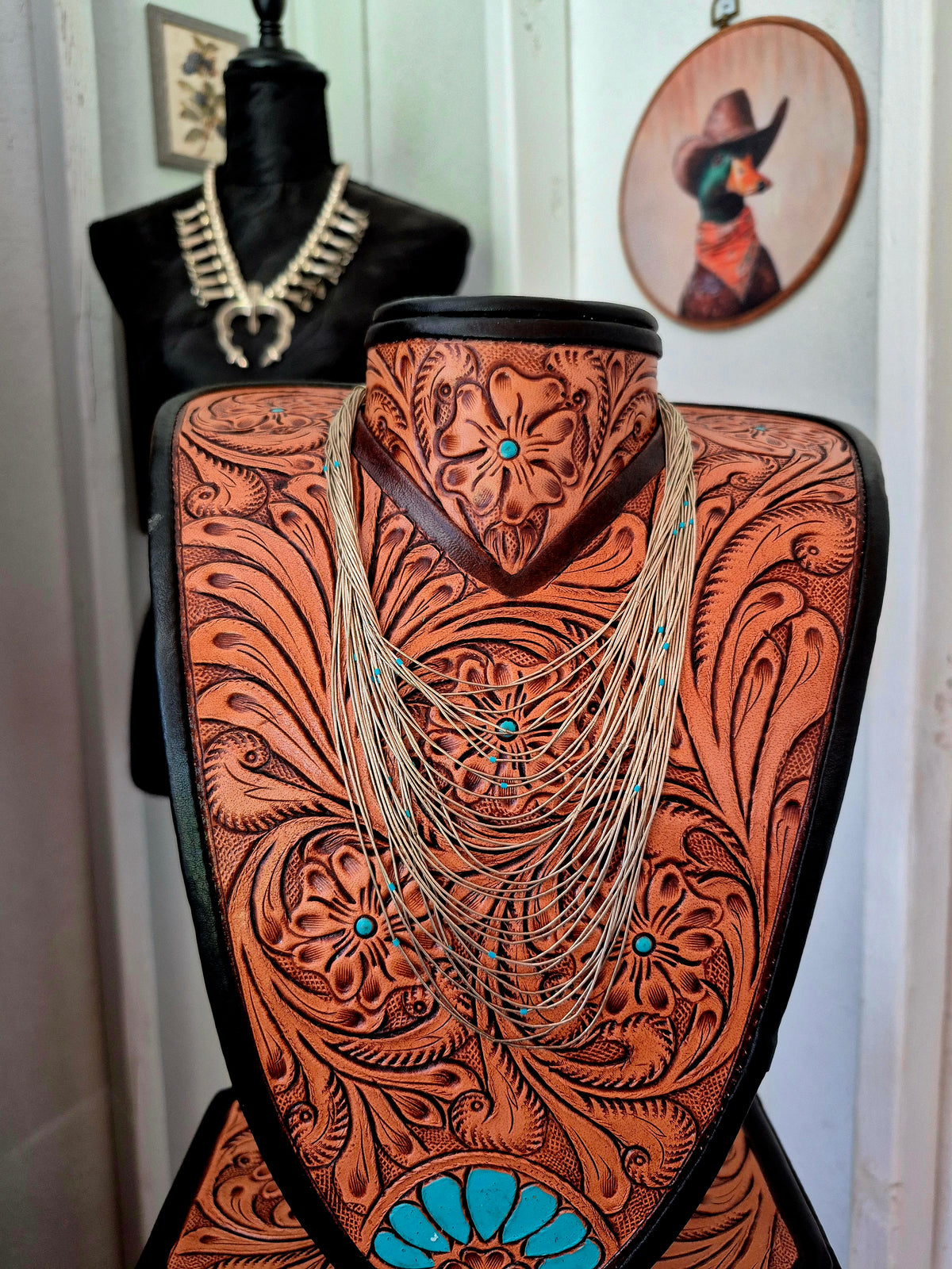 Liquid Silver & Turq Necklace