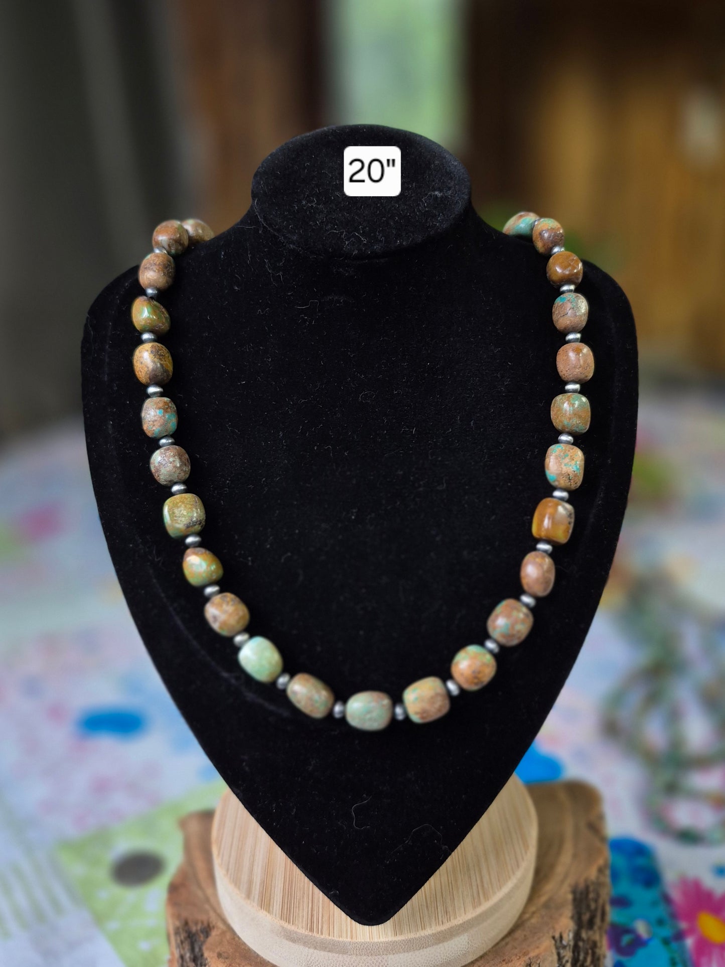 4mm Pearls & Turquoise Necklace
