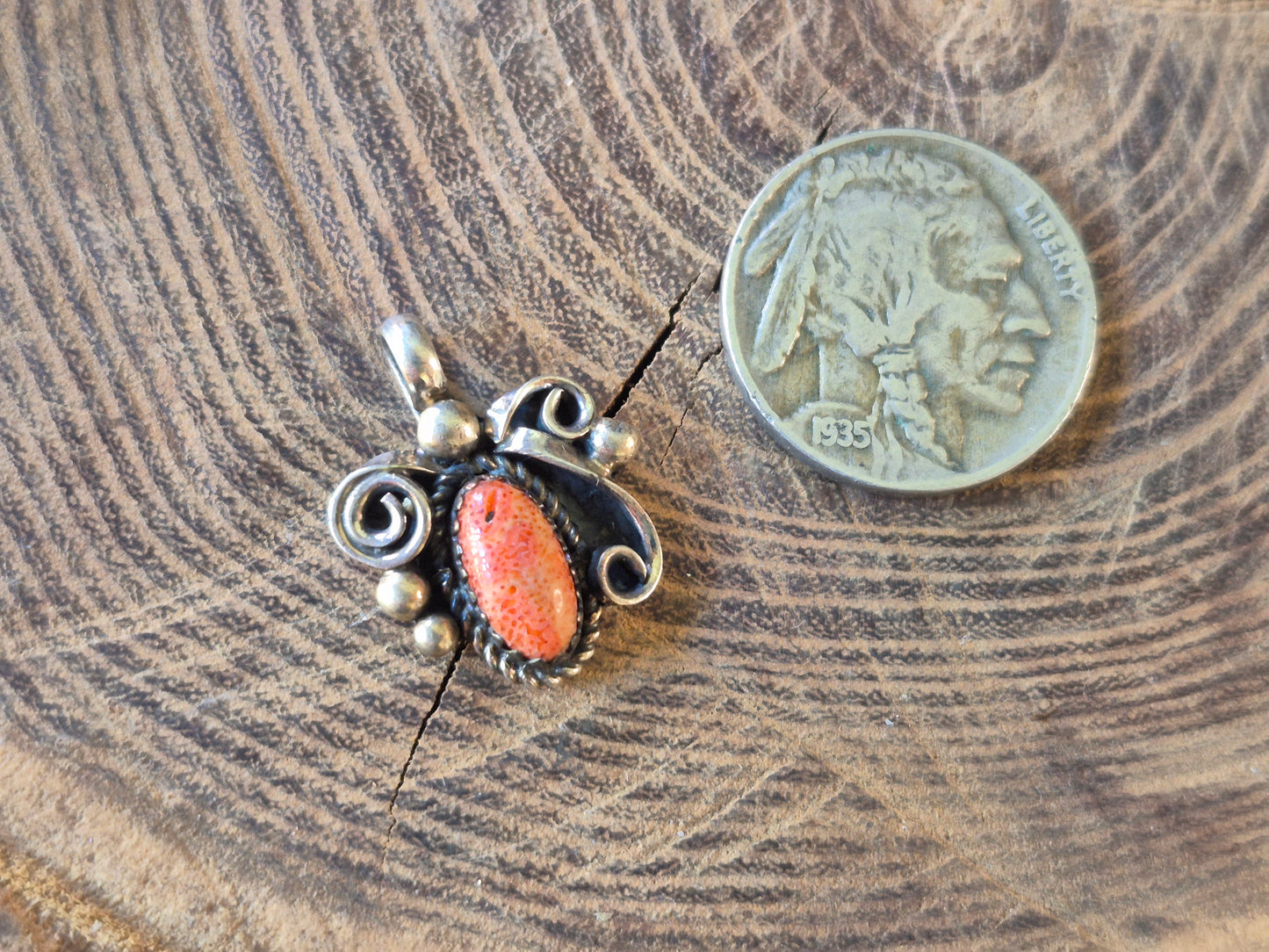 Dainty Coral Pendant