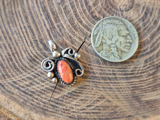 Dainty Coral Pendant