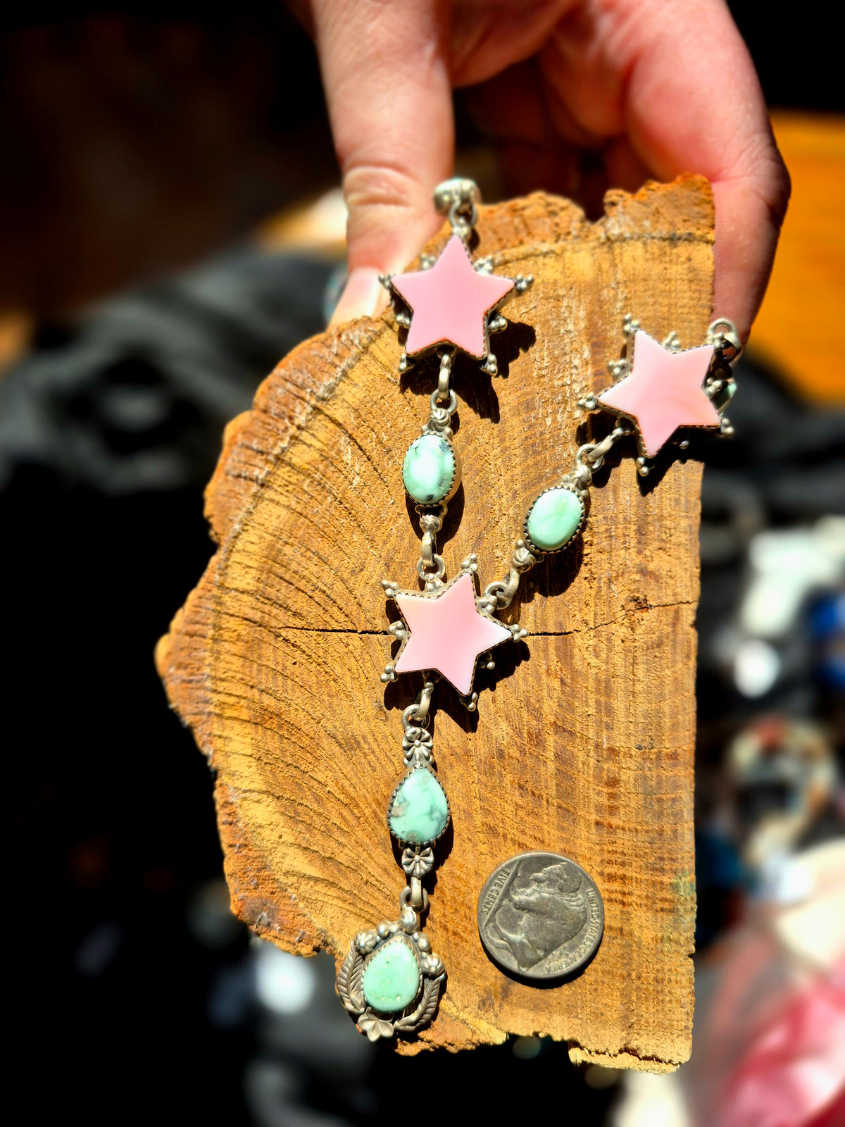 Pink Conch & Paloma Lariat