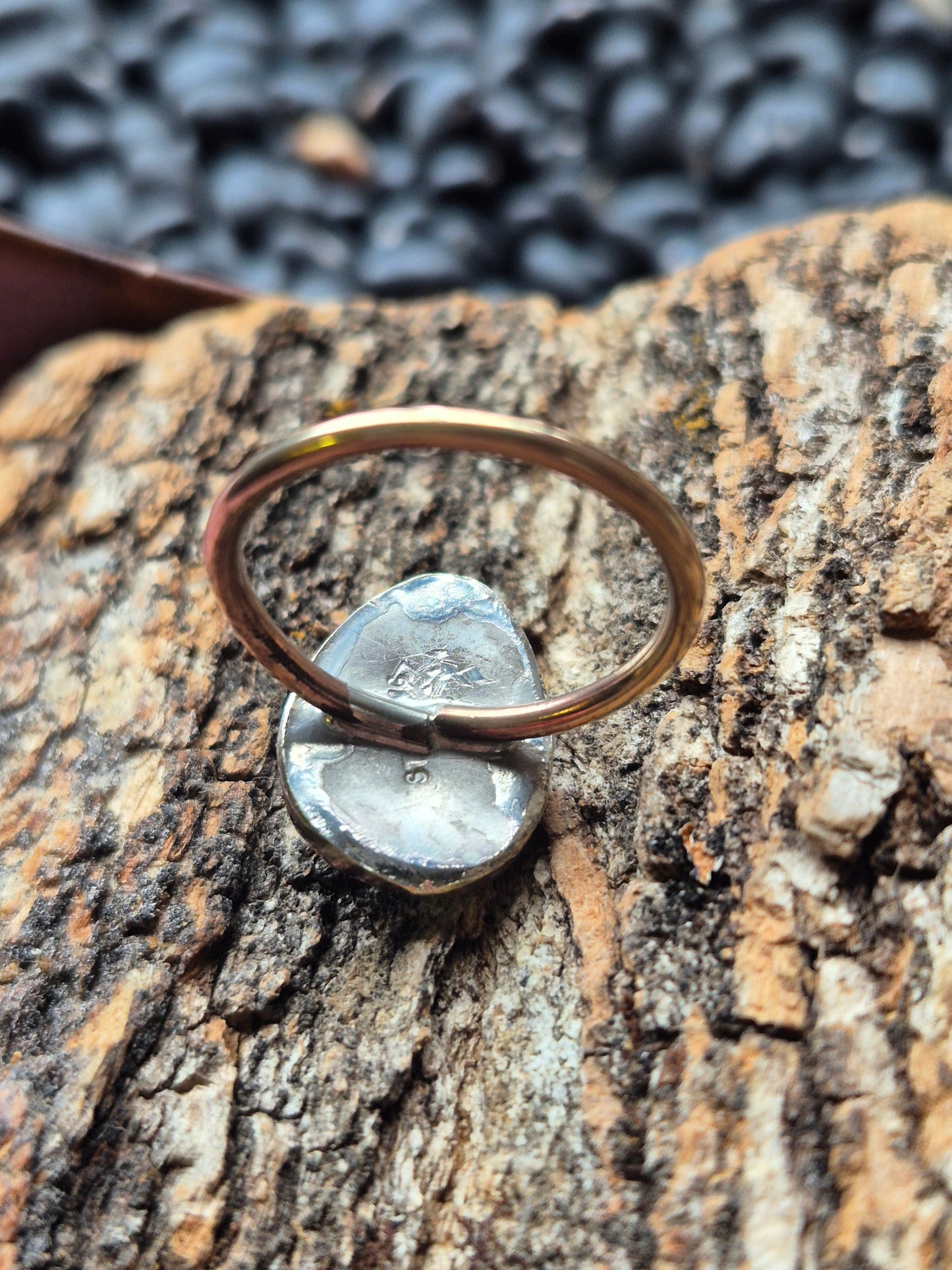 Sonoran Gold Turquoise & copper ring sz 7