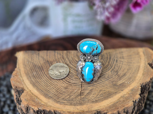 Kingman 2 stone ring sz 10