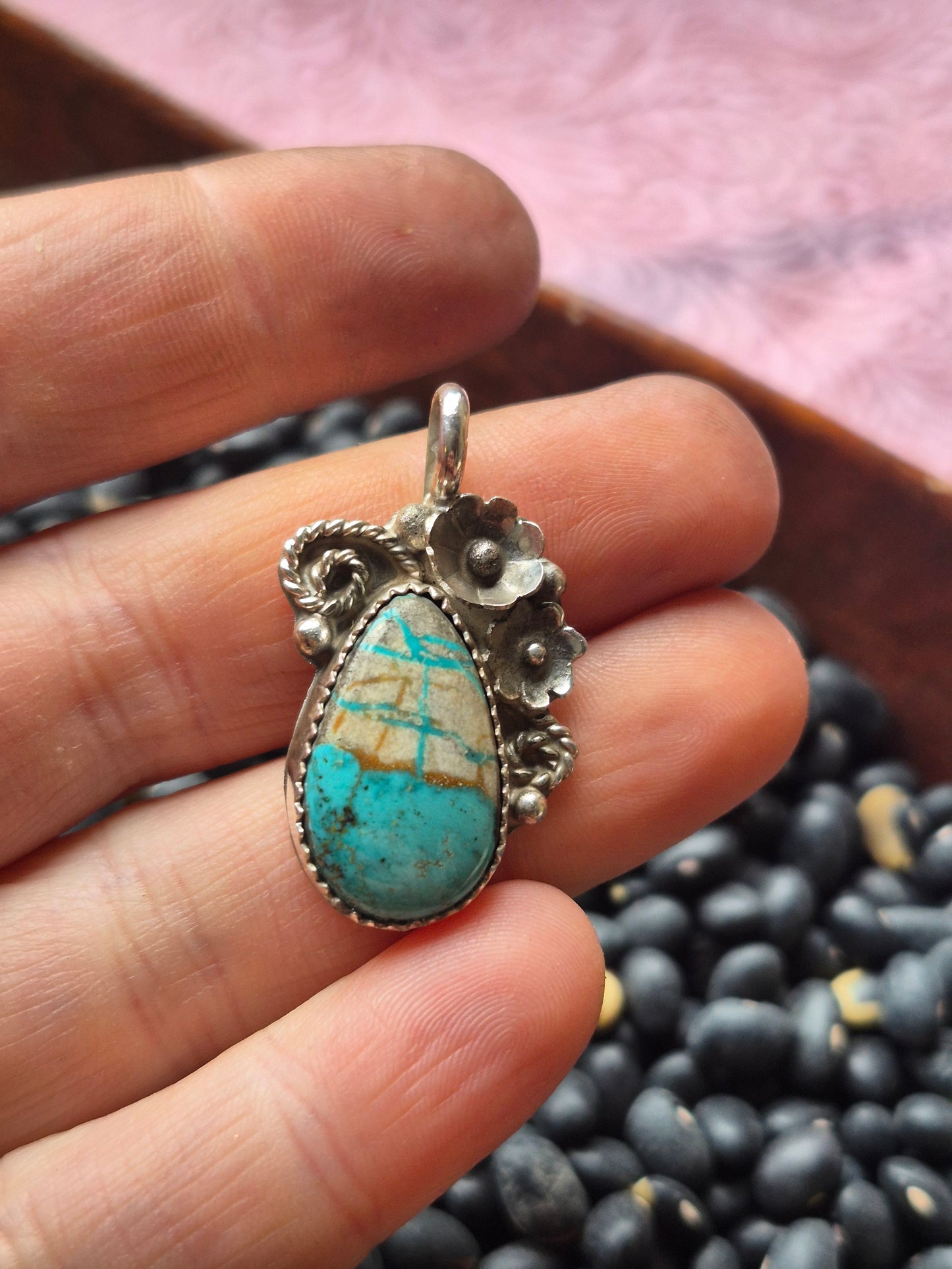 Fox Turquoise Pendant