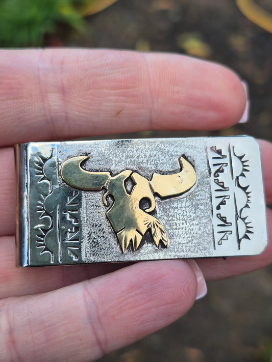 12k gold & sterling Money Clip