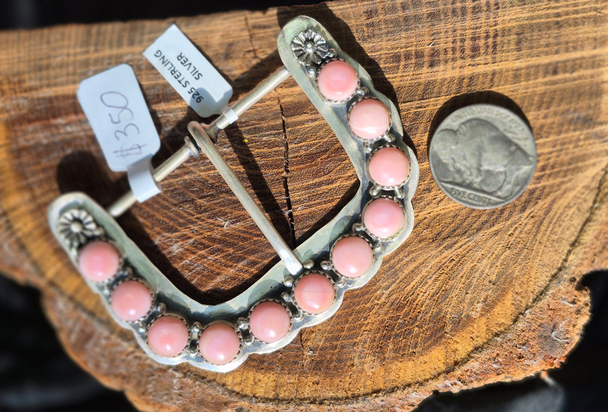 Pink Conch Belt Buckle