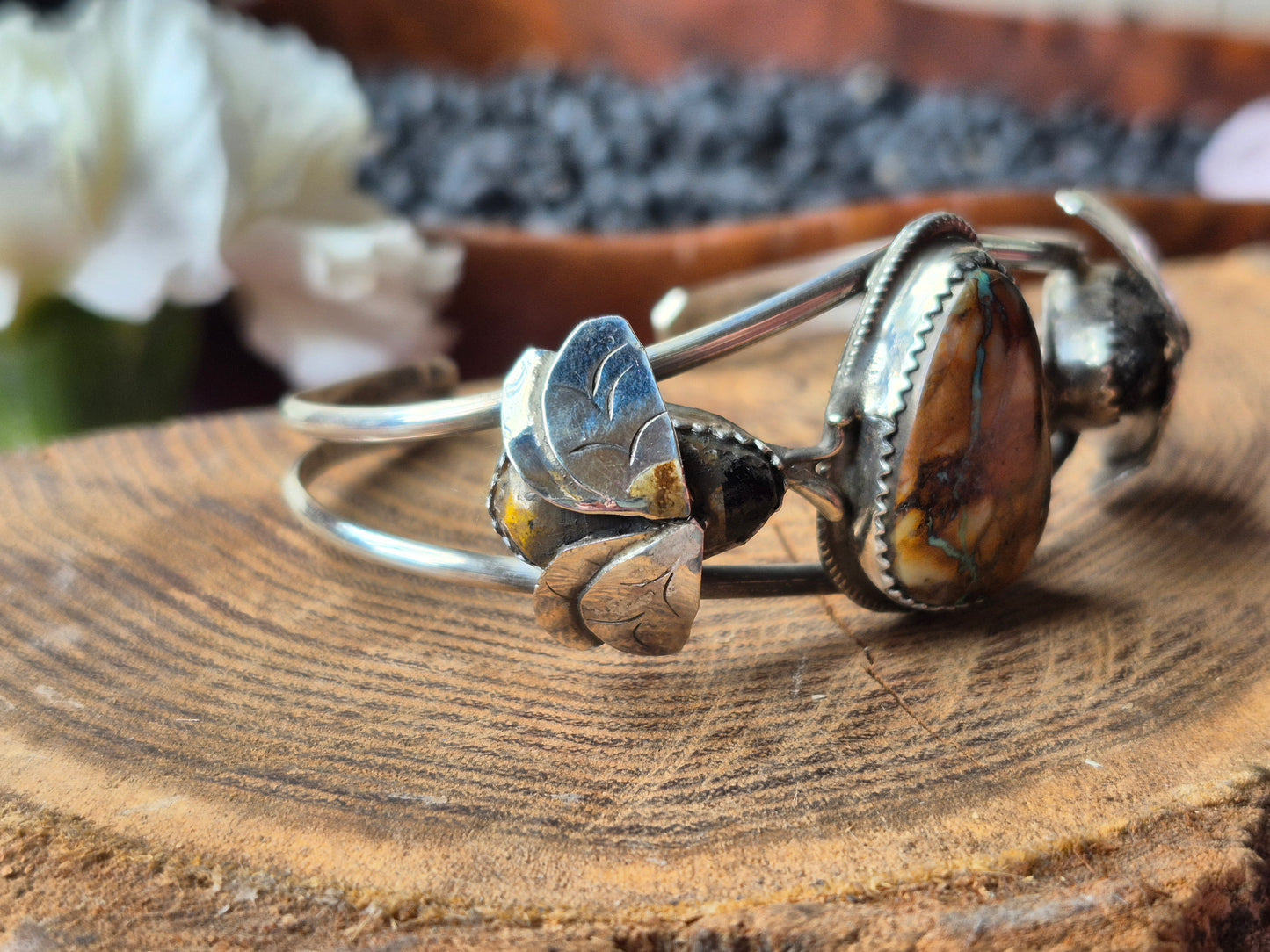 Royston Ribbon & Bumblebee Jasper cuff