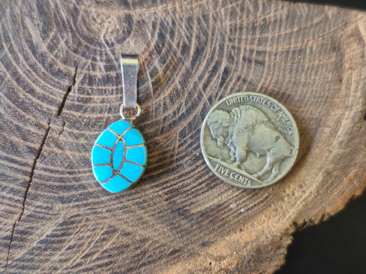 Turquoise inlay pendant