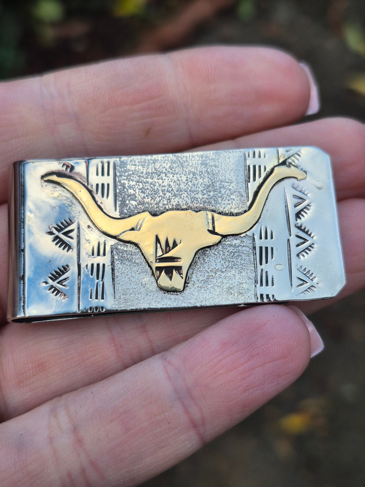 12k gold & sterling Money Clip