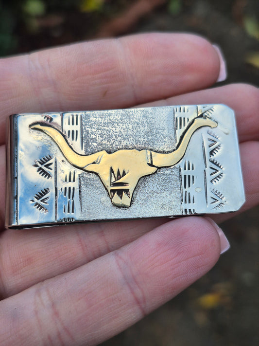 12k gold & sterling Money Clip