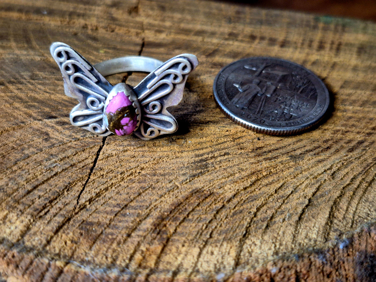 Cotton Candy Butterfly Ring O/S
