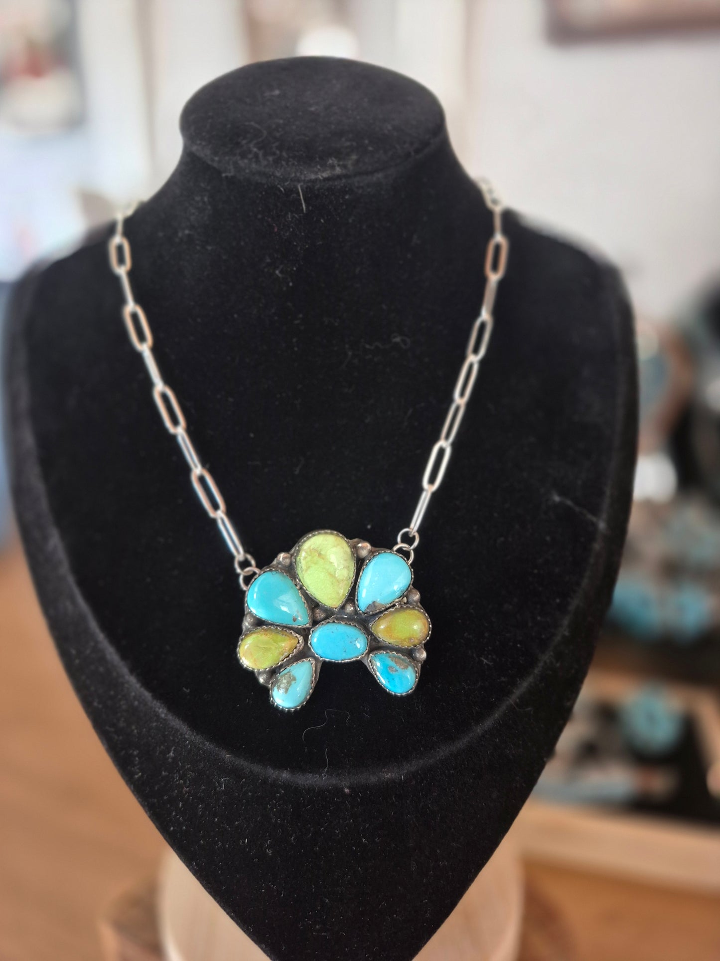 Turquoise & Gaspeite Naja Bar